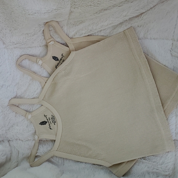 Free People Movement Happiness Runs Crop Brushed Taupe - Picture 5 of 10